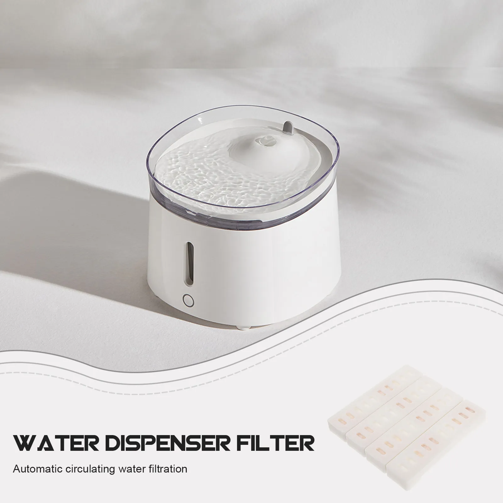 

4pcs Pet Water Fountain Filter Replacement For Cat Water Dispenser, Compatible With Dog Fountain, Filtering Supplies, Pet