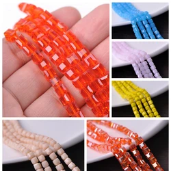 3mm 4mm 6mm 8mm 10mm Cube Square Faceted Czech Crystal Glass Loose Crafts Beads Wholesale Lot For Jewelry Making DIY