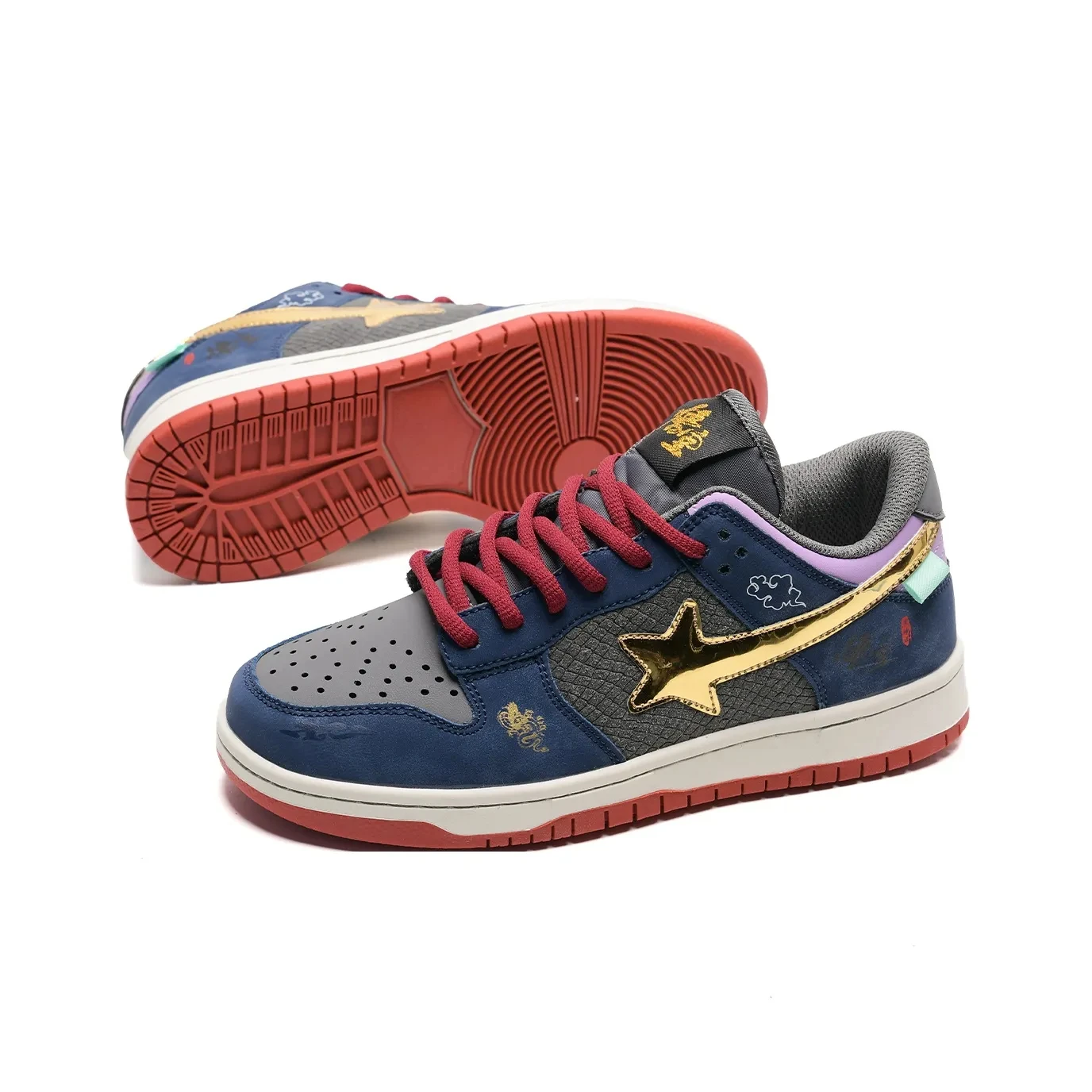 أحذية رياضية نسائية للرجال ريترو Y2K ستار بانك ملابس الشارع الشهير أحذية تزلج عصرية للأزواج أحذية كاجوال رياضية للجنسين للتنس