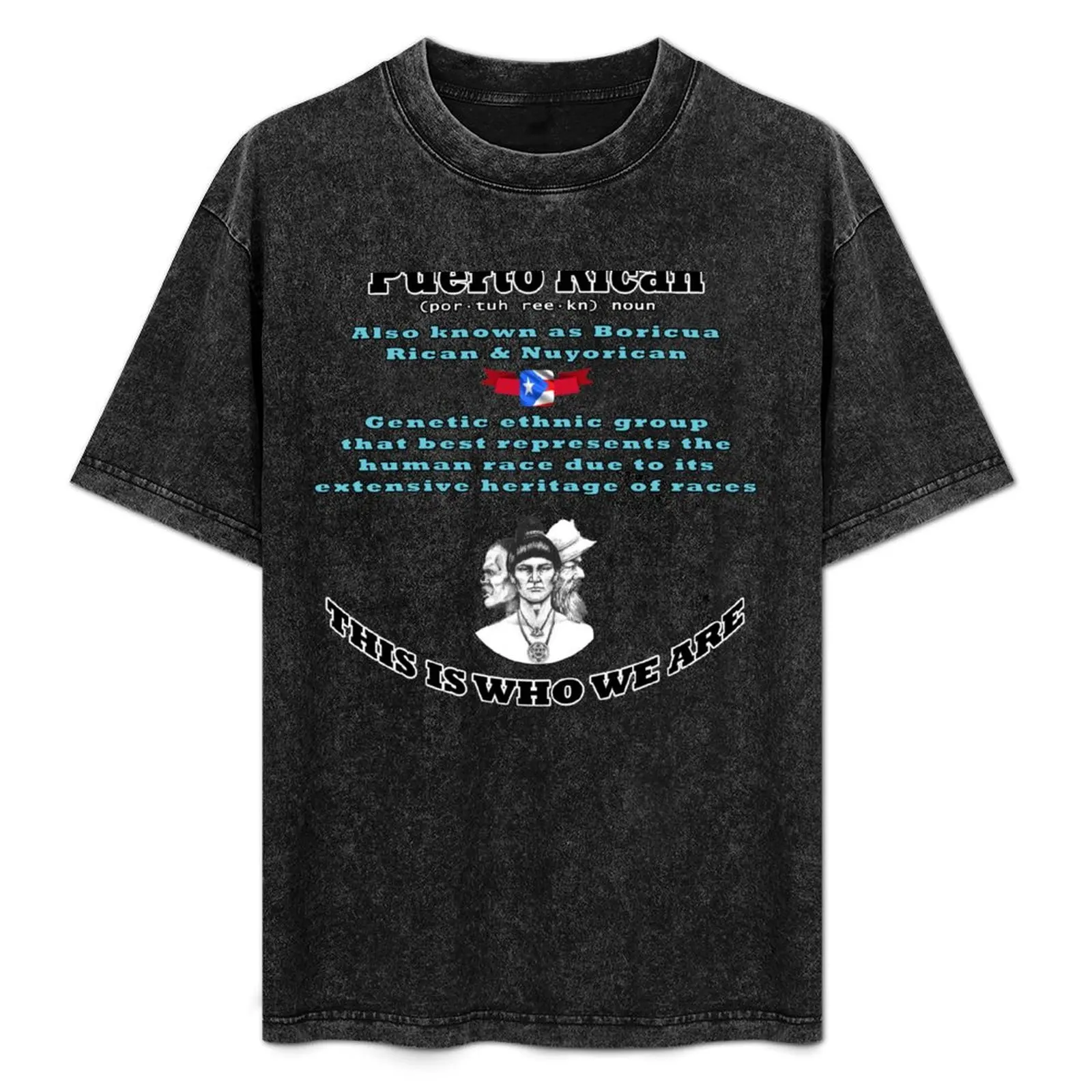 

Puerto Rican Boricua Rican Nuyorican Proud Heritage T-shirt T-Shirt rapper graphic tees blue archive shirts men