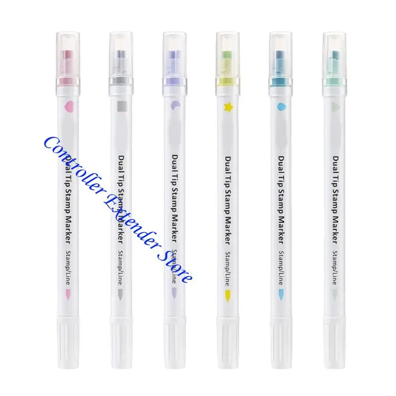 N84b 6pieces двойной головы акварели маркер 6 маркер цветовой маркер для рисунка для рисунка