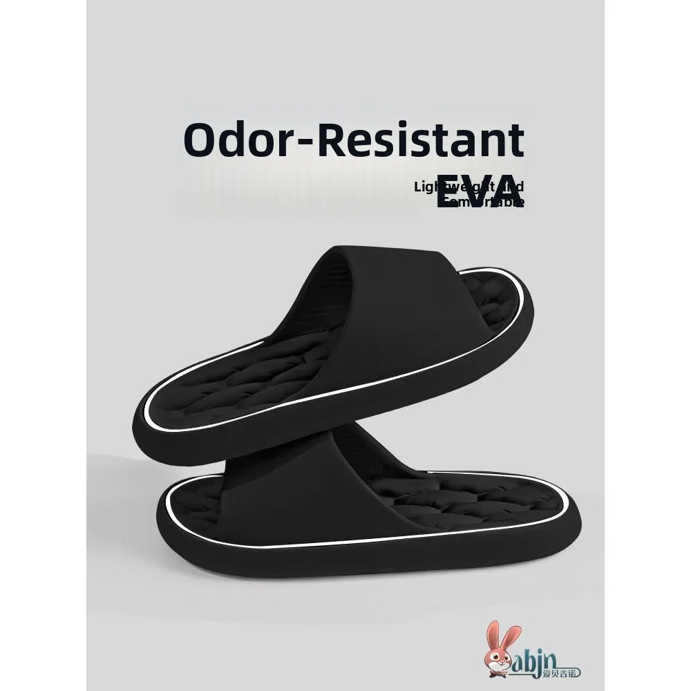 

Anti-Odor Silent Men's Summer Indoor Home Batoom Slip-Resistant Couple Slippers Comfortable EVA Material Easy to Wear And off
