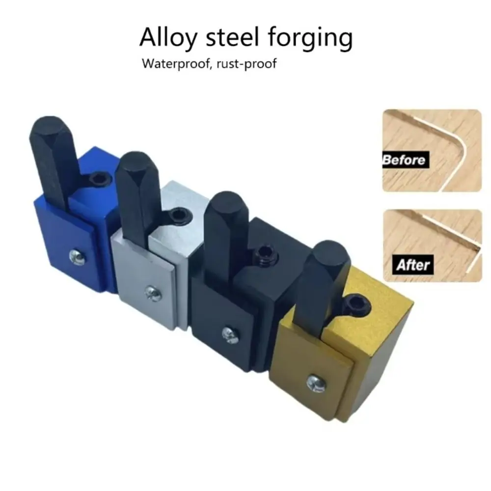 Alloy Cutting Corner Chisel Square Hinge Recesses Mortising Template Kit Right Angle Punch Chisel Wood Carving