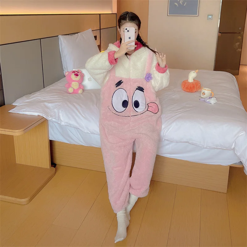 Cartoon Women Jumpsuit Sleepwear Adult Onesies Pajamas Girls Dipsy Laa-Laa One-Piece Costume Cosplay Homewear Warmable Outfits