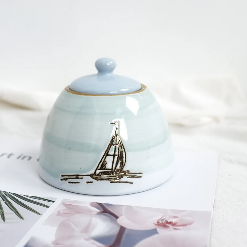 Relief of a Venetian coastal sailing vessel Food Storage Jar, Airtight Containers Serving Coffee Beans,Tea,Sugar,Spices and More