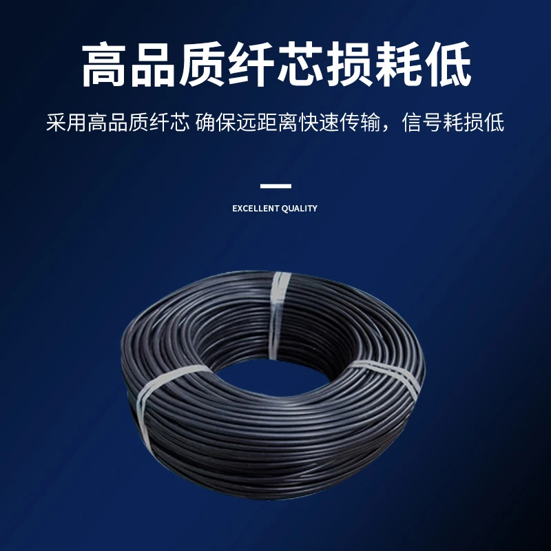 4-core 6-core 8-core 12-core, optical fiber cable, light armored 8.0 wire diameter, outdoor monitoring overhead 2 steel wire