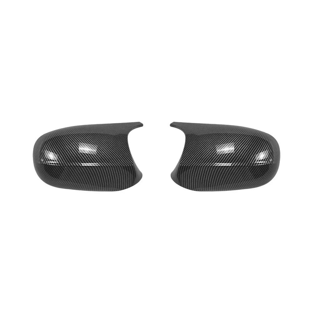 Mirror Cover Installation Kit Car Mirror Auto Mirror Housing Piano Black Car Mirror Cover Carbon Fiber Texture