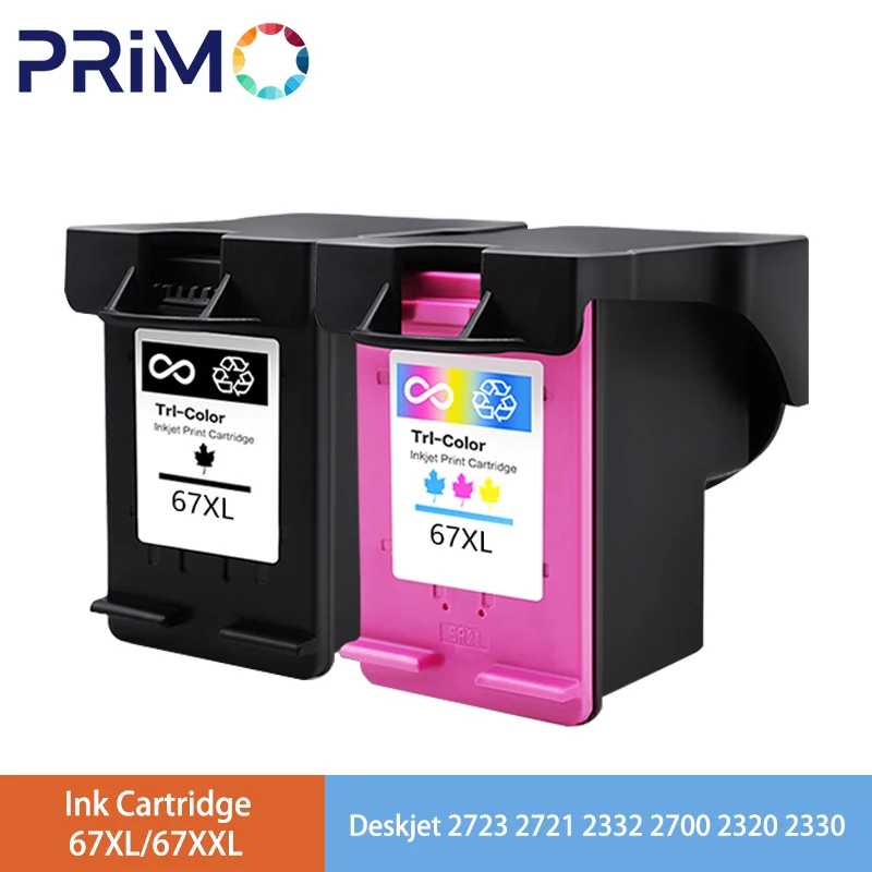 Rechargeable Refillable Ink Cartridges for HP 67 67XL Deskjet 2723 1225 2755 4152 4155 4158 4200 Envy 6030 6052 6055 6058 6400