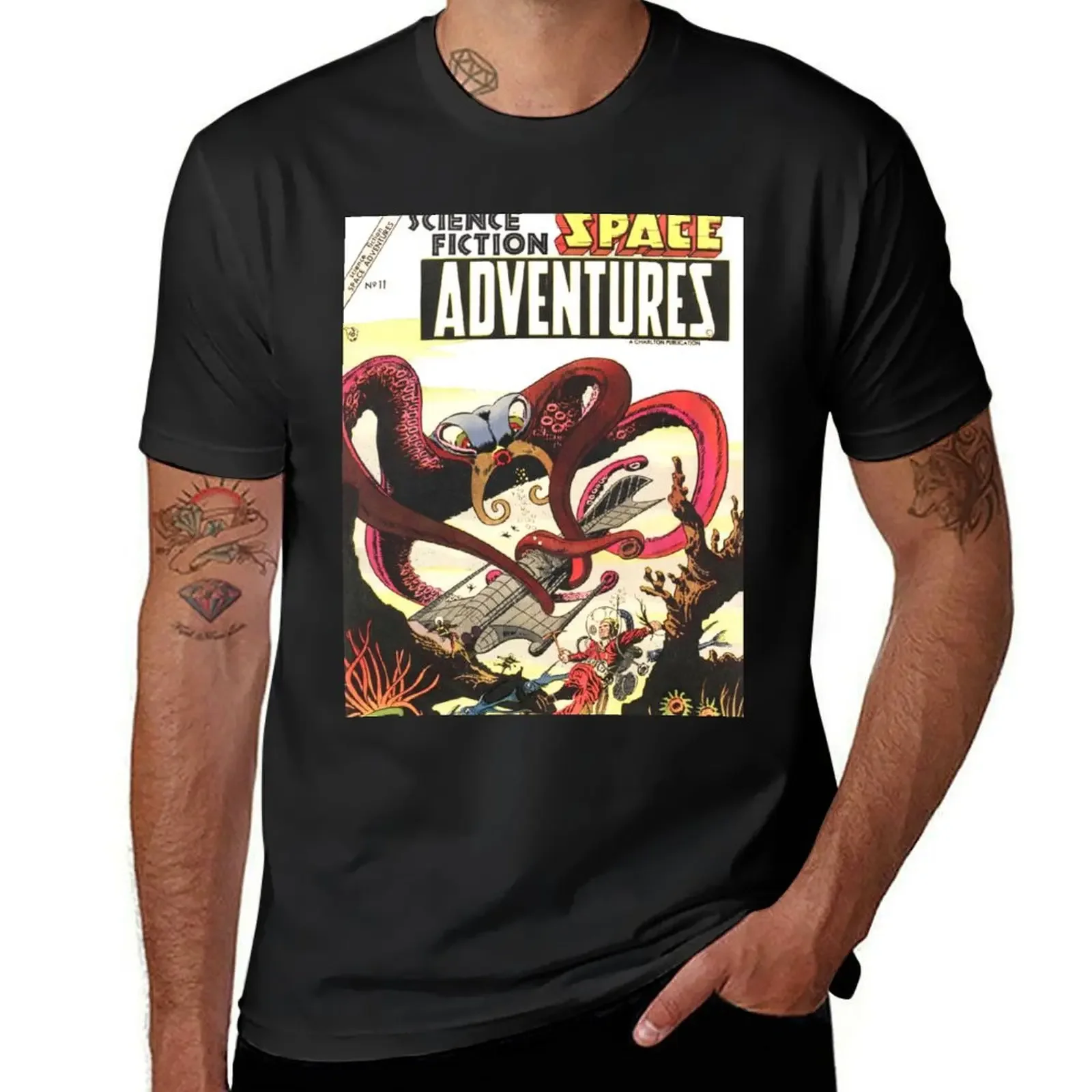 

VINTAGE SCIENCE FICTION T-Shirt summer top man clothes vintage graphic tee mens t shirts pack