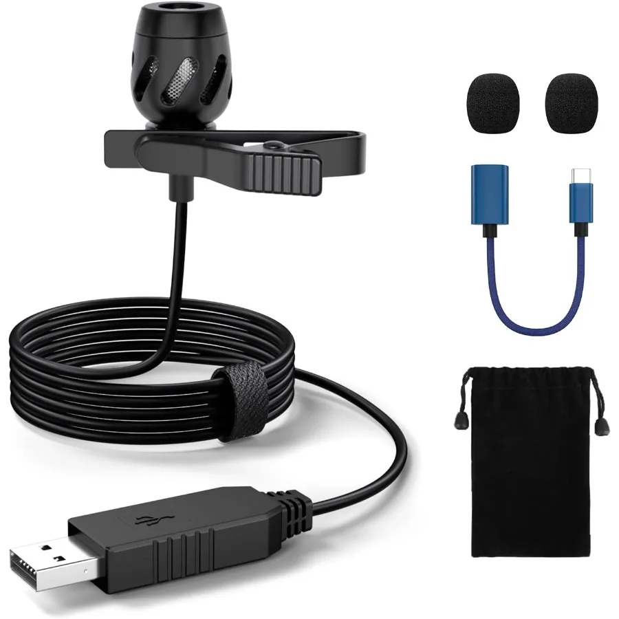 

USB петличный микрофон, петличный микрофон для компьютера, USB-клипса, микрофон для YouTube, подкастинга, игрового интервью, Omnidirec