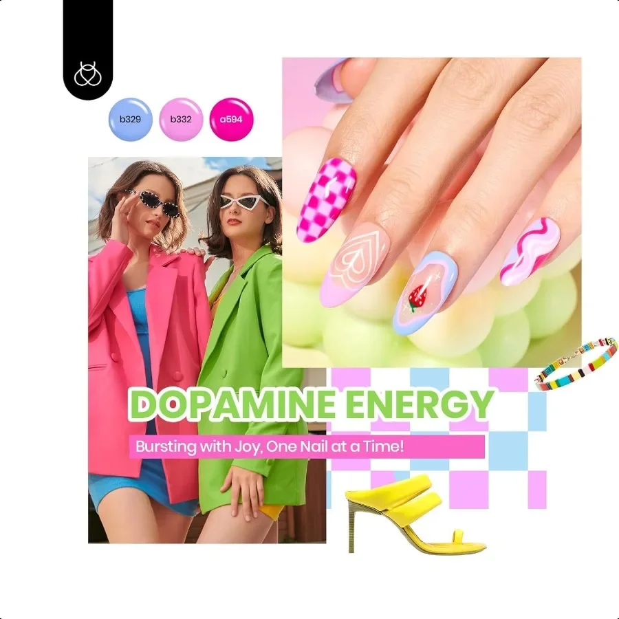 Juego de esmalte de uñas de Gel Beetles, 60 colores, Kit de esmalte de Gel Uv de otoño, brillo marrón gelatina, desnudo, rosa, blanco, rojo, azul, verde, Poli de uñas