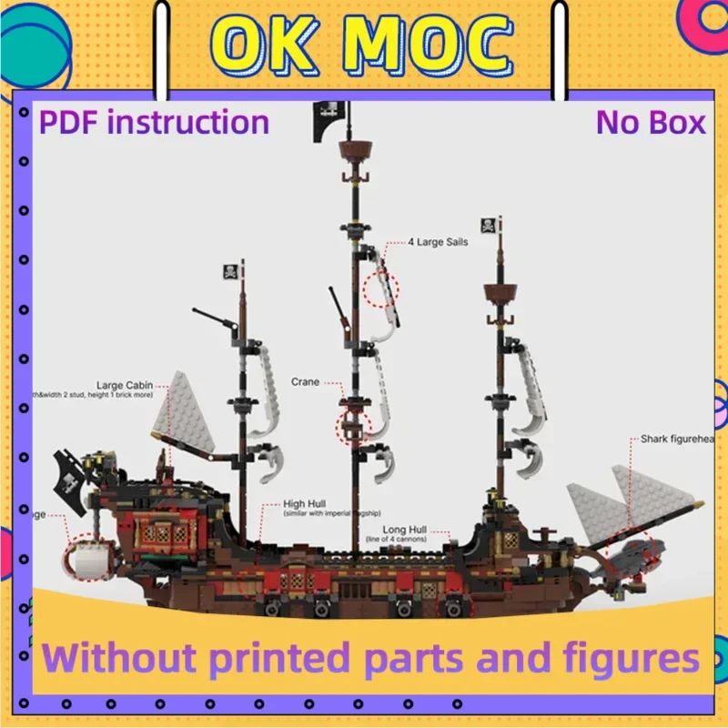 

Moc строительные кирпичи, модель военной лодки, пираты, линкор, технология, модульные блоки, подарки, игрушки для детей, наборы «сделай сам», сборка