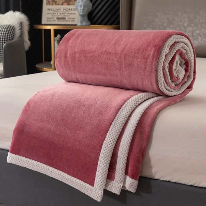 Blankets Flange Flannelette Double-sided Thickened Milk Wool Blanket Quilt Winter Bed Sheet