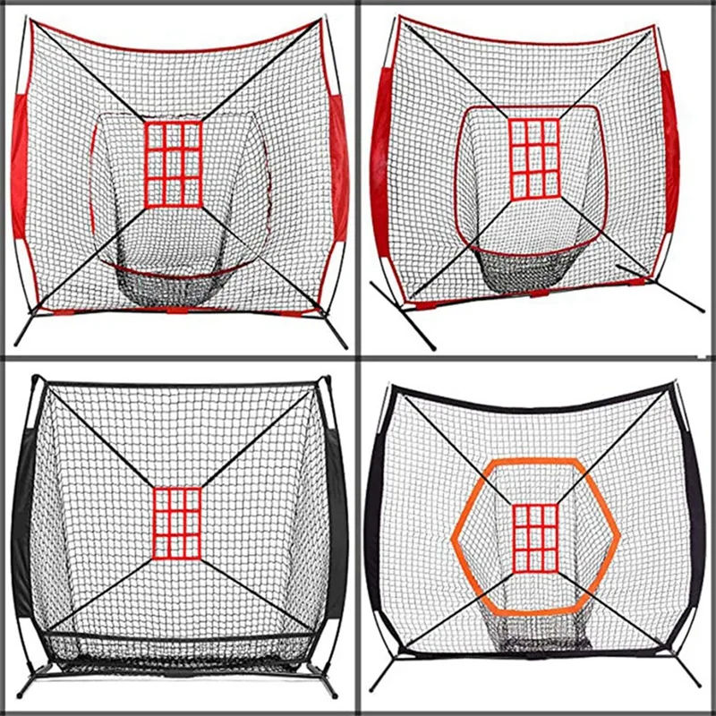 Portable Baseball Practice Net Hitting Pitching Batting Training Net Baseball Backstop Net Baseball Accessories