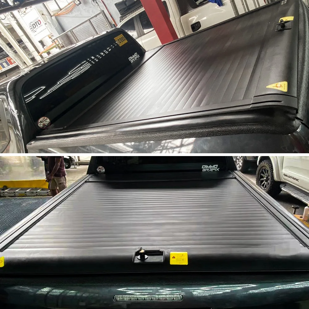 

Pickup Truck Retractable Hard Aluminum Rolling Tonneau Cover Roller Shutter Lid Ford Mitsubishi Triton L200