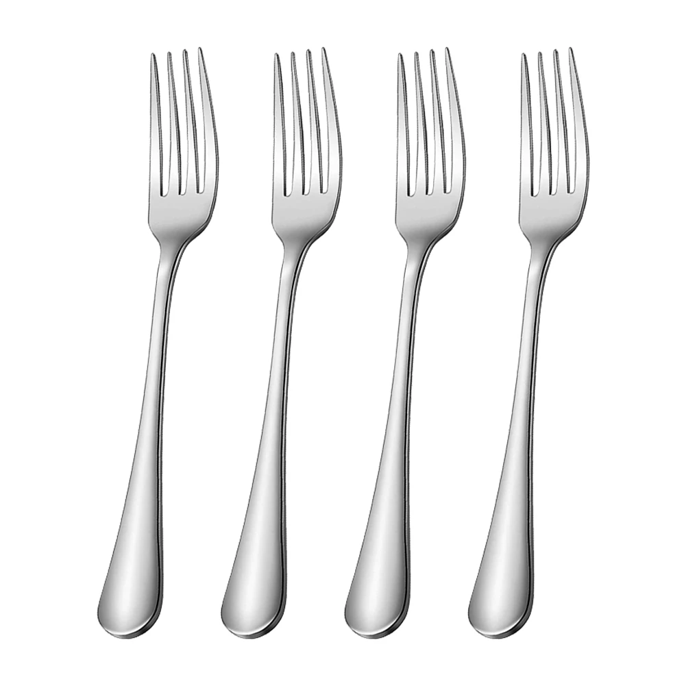 Dessert Forks Stainless Steel Table Forks Serving Set Packing of 4 Fine Flatware for Home Restaurant Office School and More