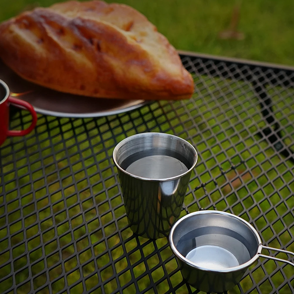 

Stainless Steel Wine Glass Compact Reusable Safe Healthy Picnics Barbecues Bars Daily Luxurious Hot Cold Water Milk Juice Soda