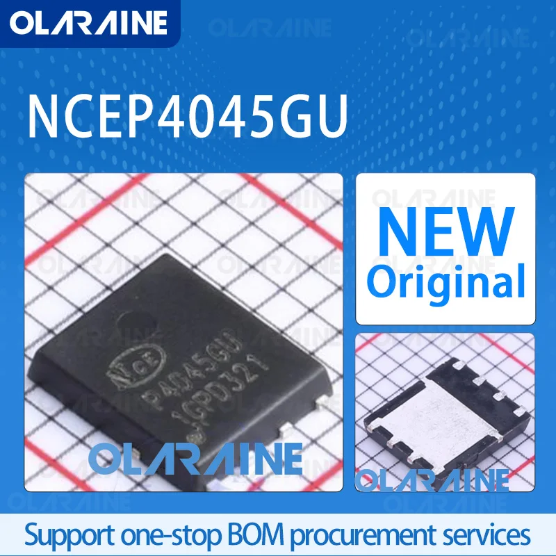 

5/10/100Pcs NCEP4045GU DFN-8 original 100% New ic chip MOSFETs 1 N-channel (Vdss) 40V (Id) 45A (RDS(on)) 8.5mΩ@4.5V,20A (Pd) 28W