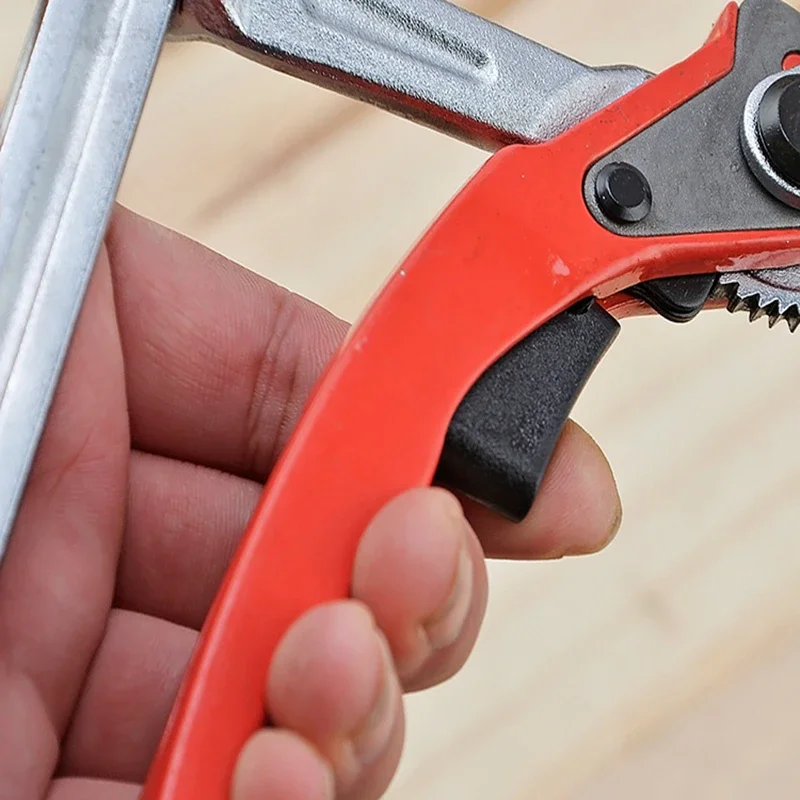 160mm Fast Guide Rail Clamp Carpenter F Clamp Heavy Duty Adjustable Fast Clamping Guide Rail System Woodworking DIY Hand Tool