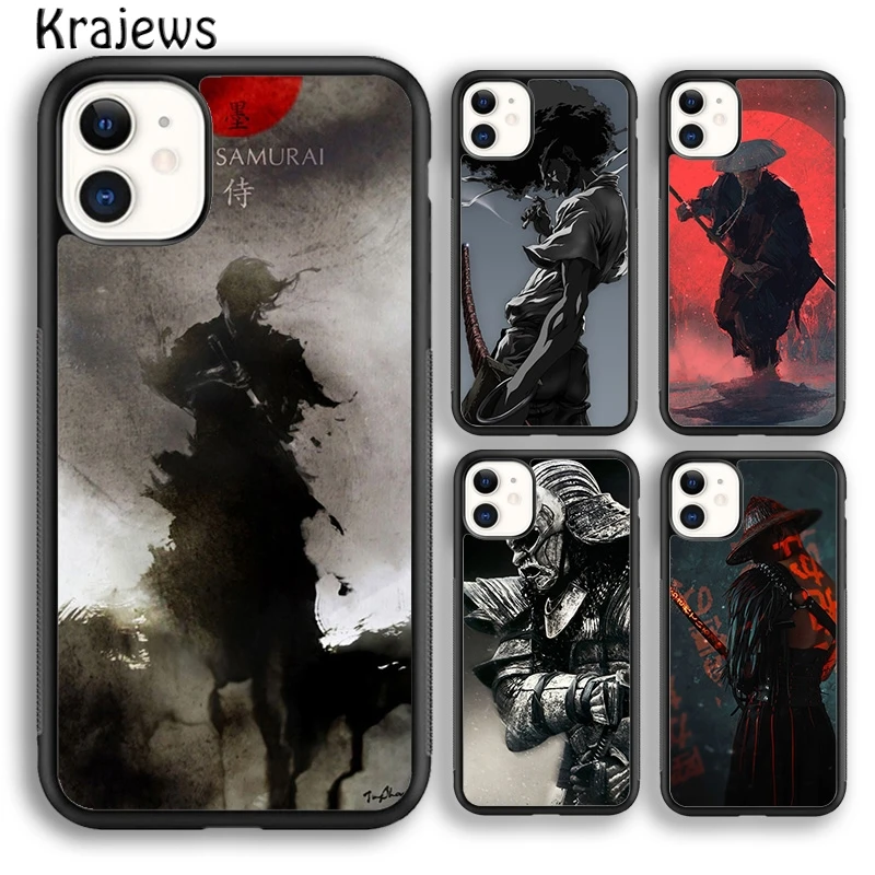 Krajews Japan The samurai Ninja Soft Phone Case Cover For iPhone 16 15 SE2020 14 6 7 8 plus 11 12 13 pro max coque Fundas