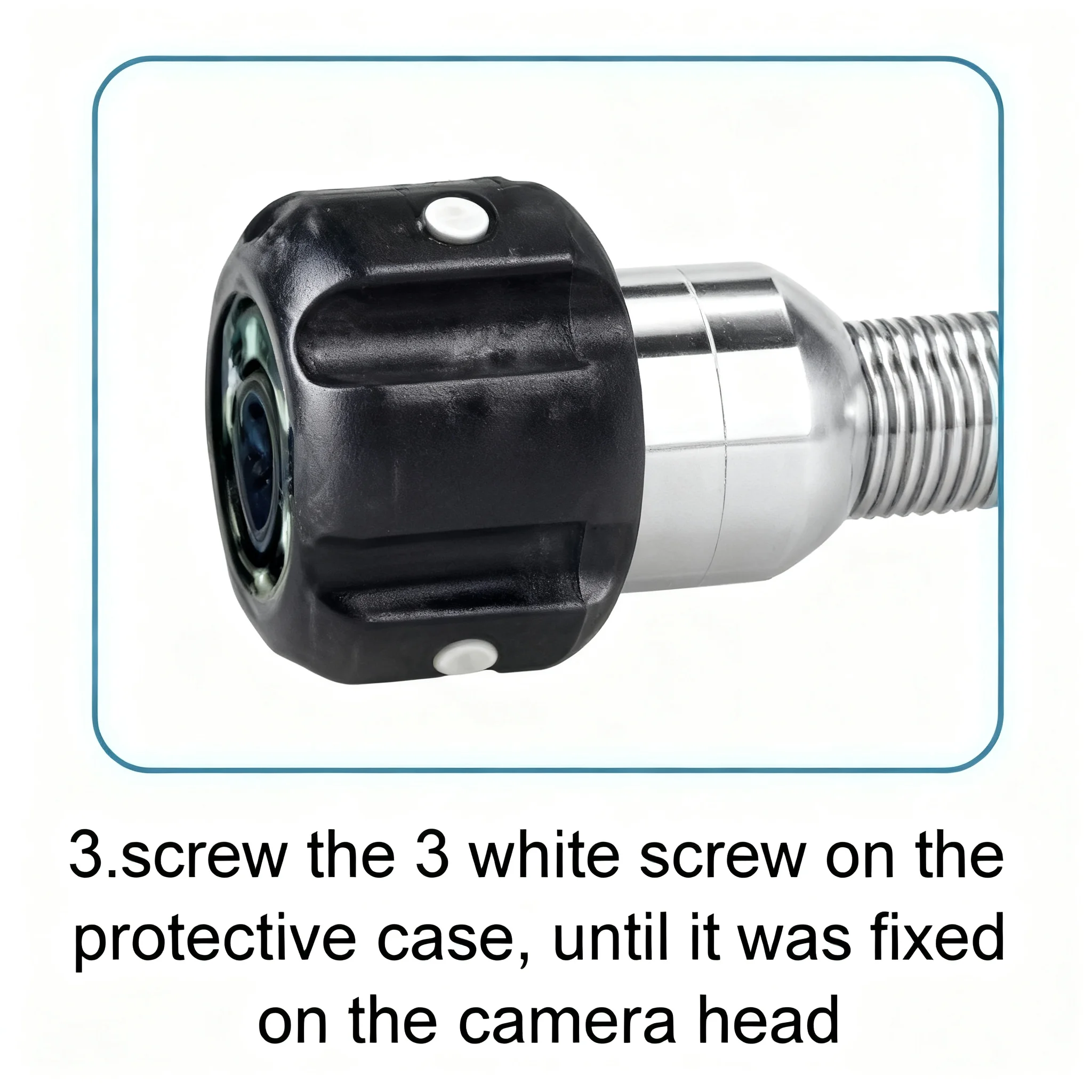 غطاء حماية لرأس كاميرا المنظار، مجموعة حماية واقية مع أداة لرؤوس كاميرا فحص أنابيب الصرف الصحي مقاس 23 مم و17 مم #4