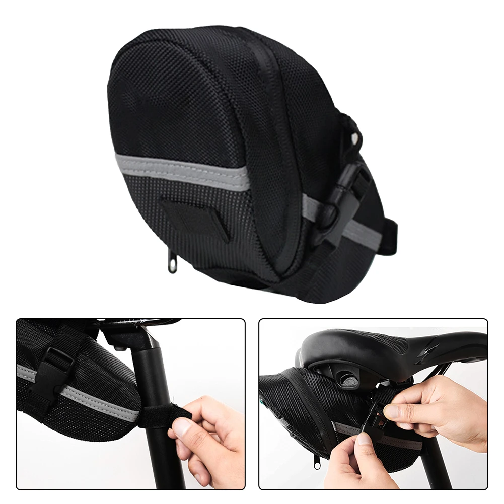 

Mountain Bike Quick Release Tail Bag Waterproof Bicycle Saddle Bag 20*8*6cm High-Density 600D Fabric Tool Bag Cycling Equipment