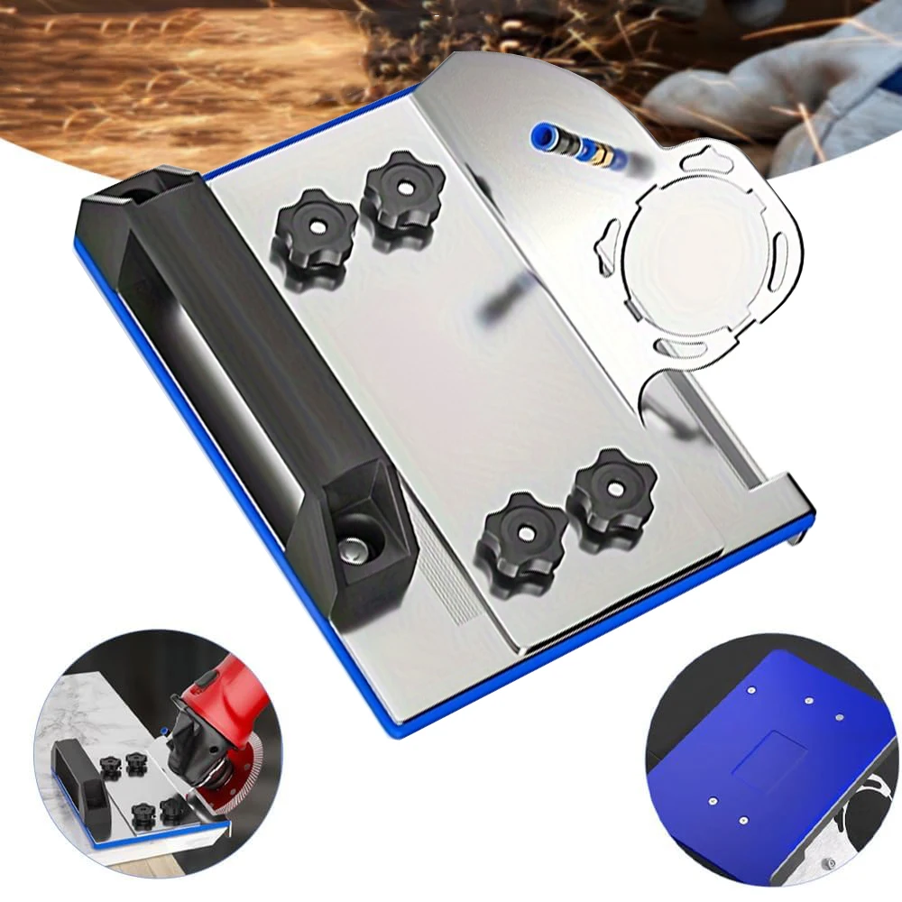 

Angle Grinder Stand for Tile 45°Chamfer Cutting Angle Grinder Attachment Stainless Steel Portable Chamfered Bracket Dust Removal