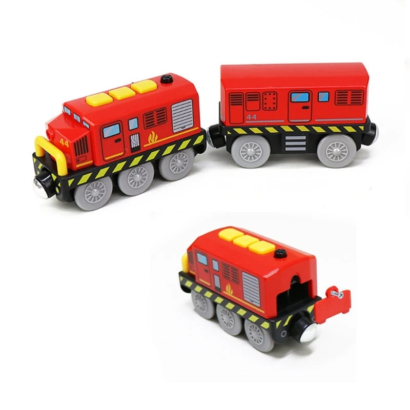 Toddler Friendly Motorized Train With Easy Connection And Colorful Design Cartoon Train Play Set 15UB