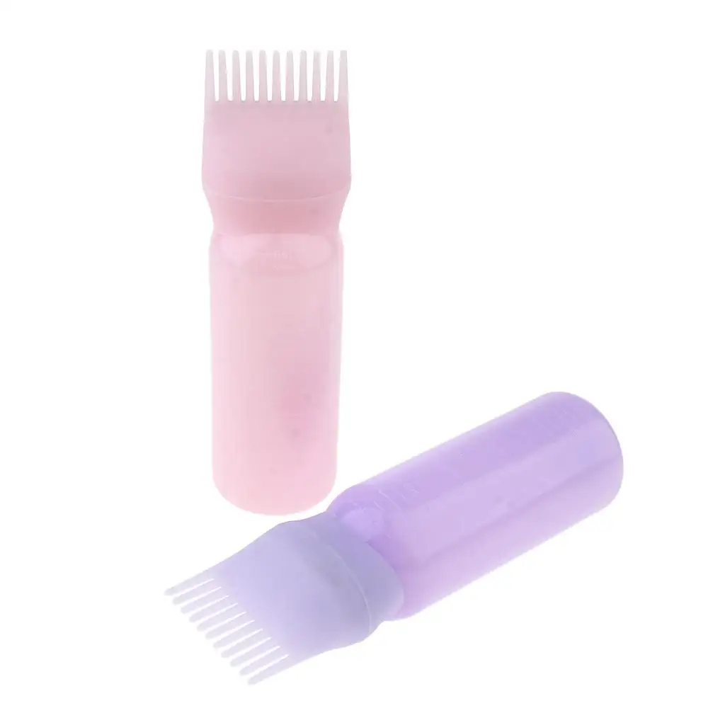 2x Hair Dyeing Bottle Applicator Comb Dispensing 120ML Salon
