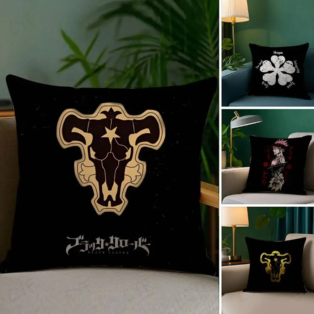 

Hot Anime B-Black Clover Pillow Case Custom Printed Brushed Fleece Pillow, Baby Skin-Touch, Eco-Friendly Dye-Sublimation Cushion