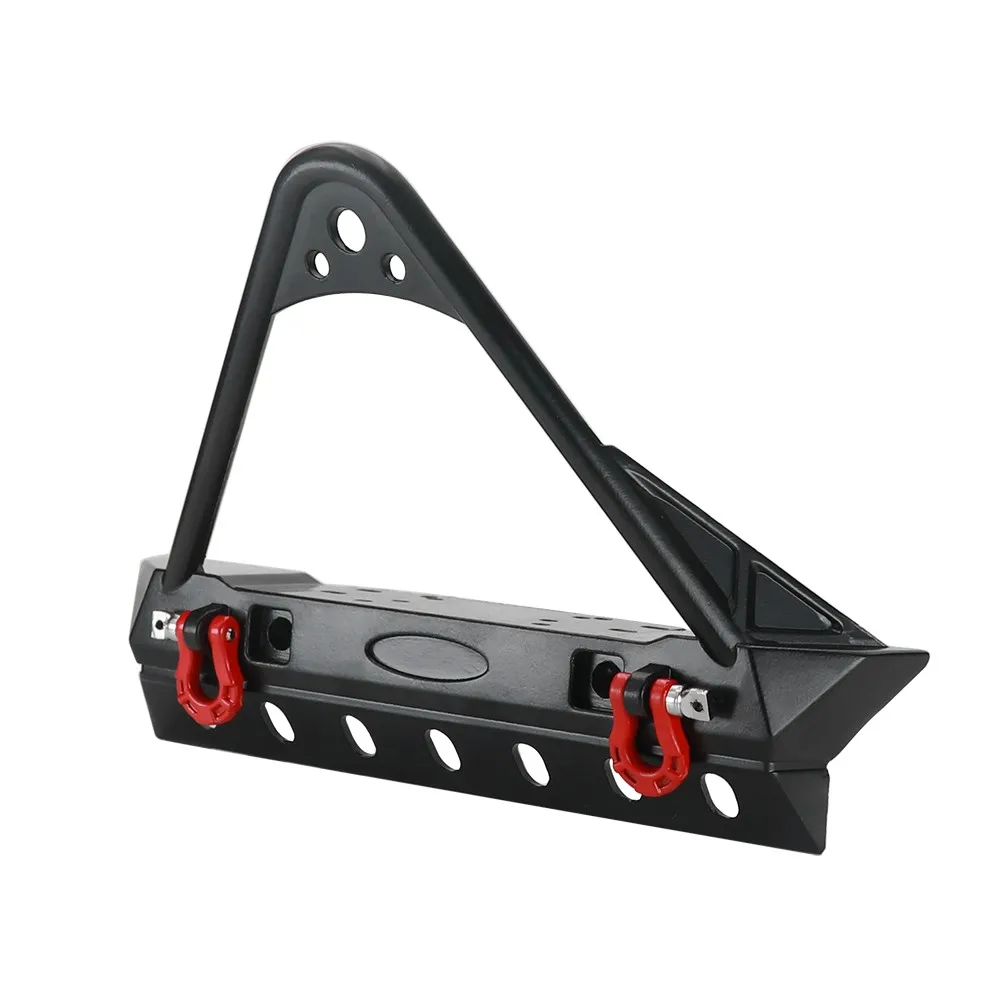 Metal Front Bumper With Lights For 1/10 Rc Crawler Trx4 Defender Axial Scx10 90046 Scx10 Iii Axi03007 Axi03003 Upgrade