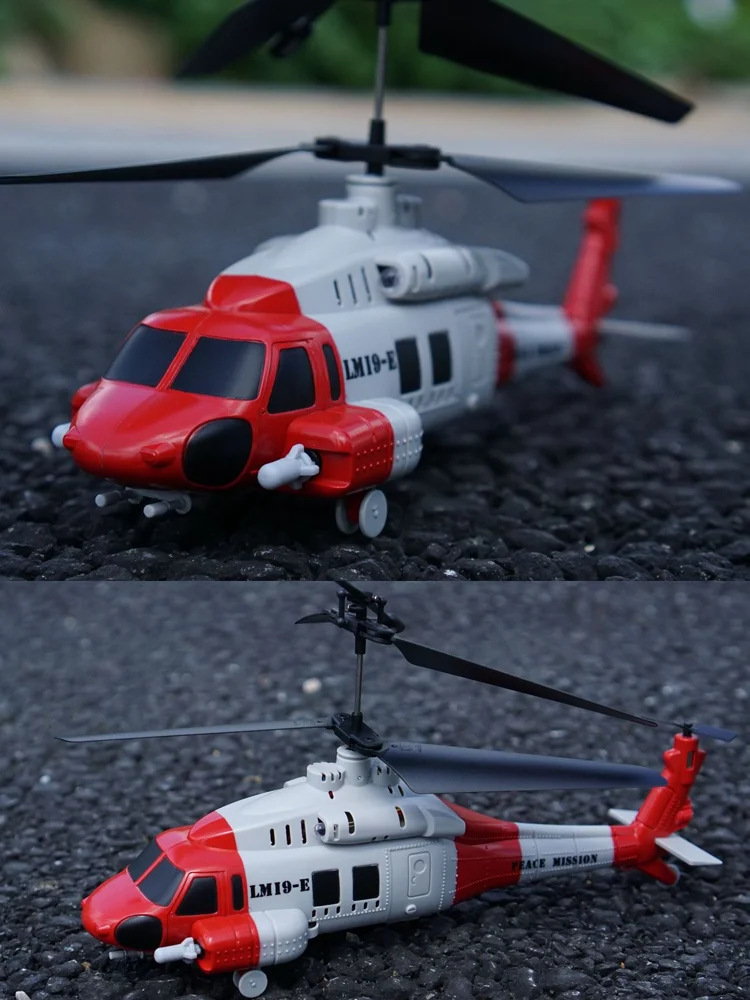 Nuevo LM19-E Black Hawk 3,5 canales RC helicóptero con cañón alta velocidad de 3 velocidades ajustable juguete para niños avión de Control remoto