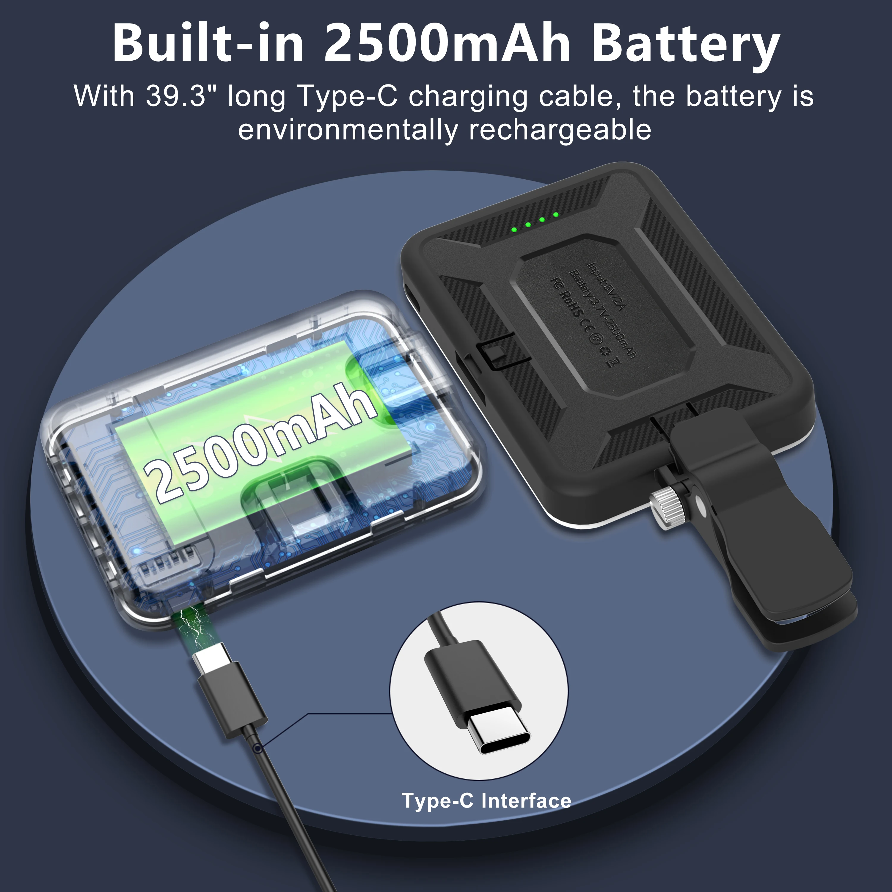 LED Selfie Light 60 perline LED di alta qualità 2500mAh ricaricabile CRI 97 +, 7 modalità di illuminazione portatile sulla luce per telefono/Tablet/Laptop