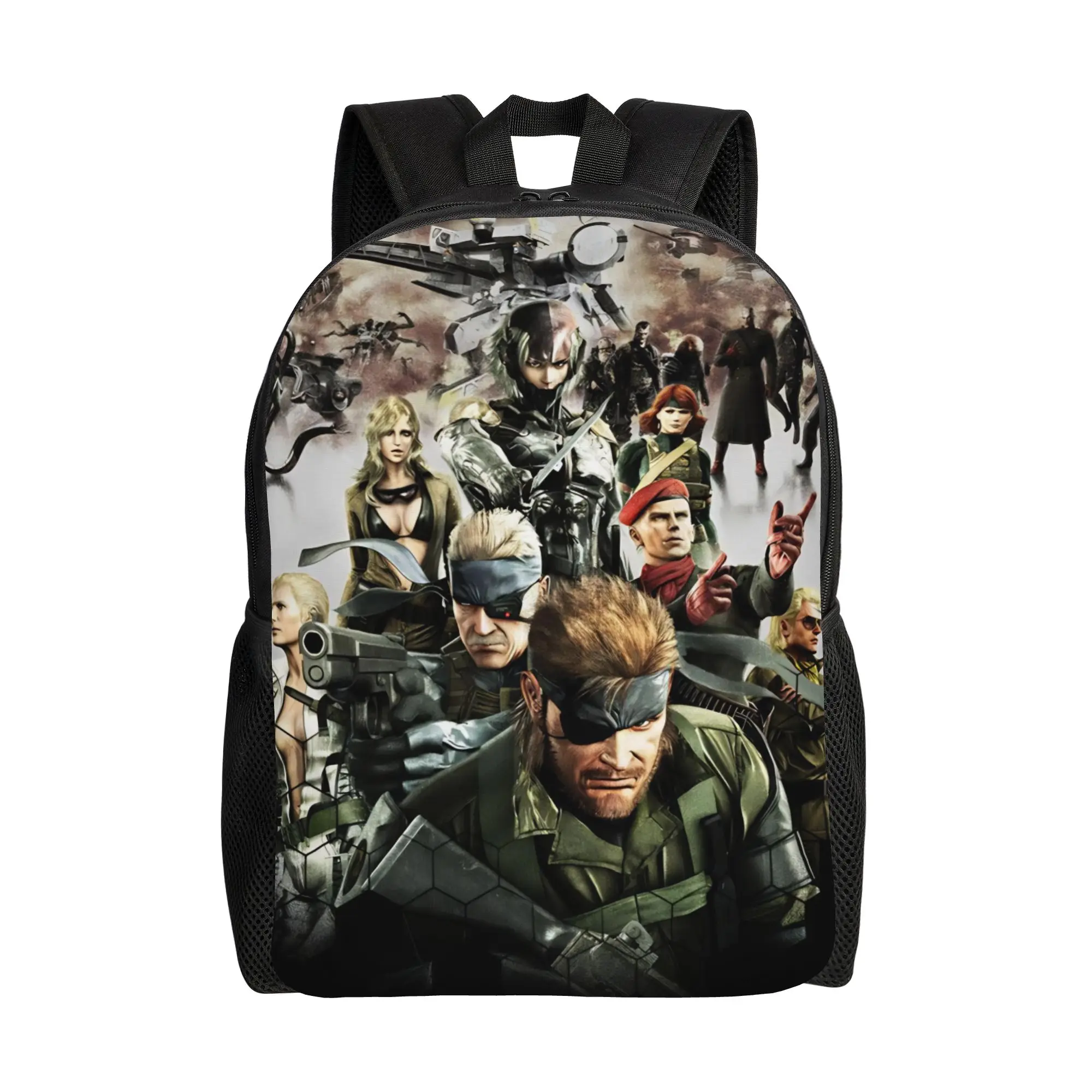 

Игровой рюкзак Metal Gear Solid Team Squad, дорожные рюкзаки, молодежные школьные сумки с ярким принтом, стильный рюкзак