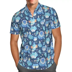 Herren hemden Kurzarm y2k Harajuku schlichte 3d Vintage Hawaii Straße Sommer lässig Hip Hop elegante Mode soziale Kleidung