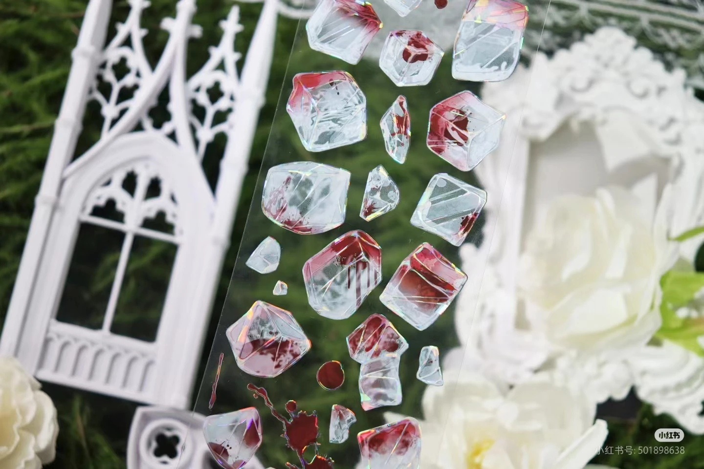 Pita Washi Hewan Peliharaan Mengkilap Es Batu Darah