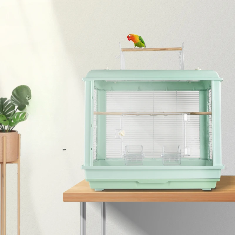 Transparent Budgie Bird Cages Canary Parrot Southe Park Luxury Portable Bird Cages Breeding Jaula Pajaro Pet Products WZ50BC