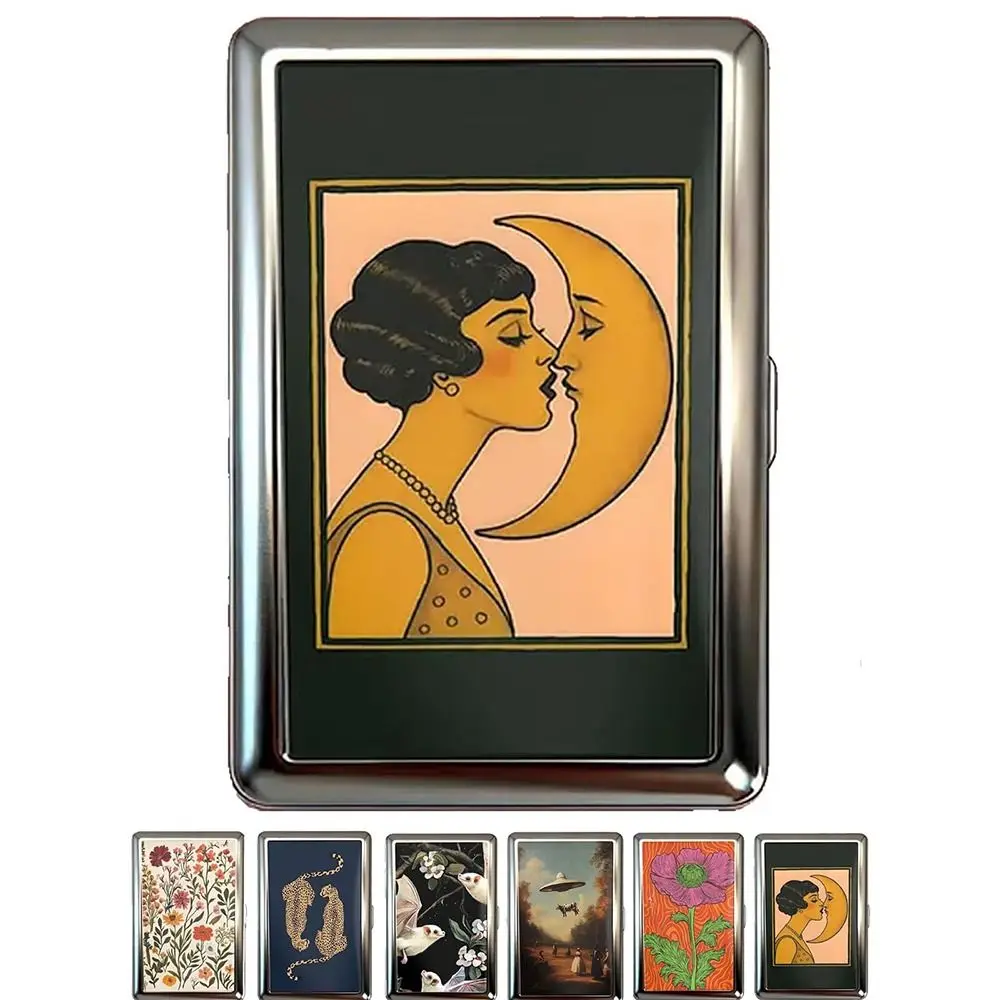 Image of Vintage-Stil Kartenetui aus Metall Einfach zu Verschließendes Geldetui Vielseitiges Design Multifunktionales Metalletui