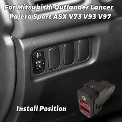 Red Fog Light ButtonQuick Usb Switch for Mitsubishi Savrin Lancer EX EVO X Zinger 2008 2011 Fortis Galant 2007 2012 Car Upgrade