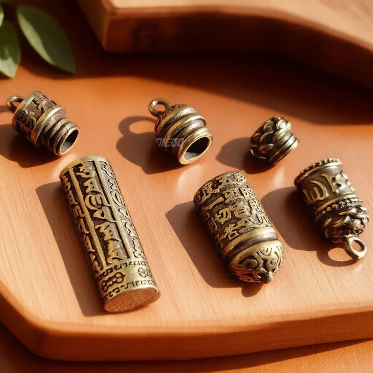 1PC Vintage Copper Pendant Mini Cylindrical Box Memorial Keychain Necklace for Men Women Gifts