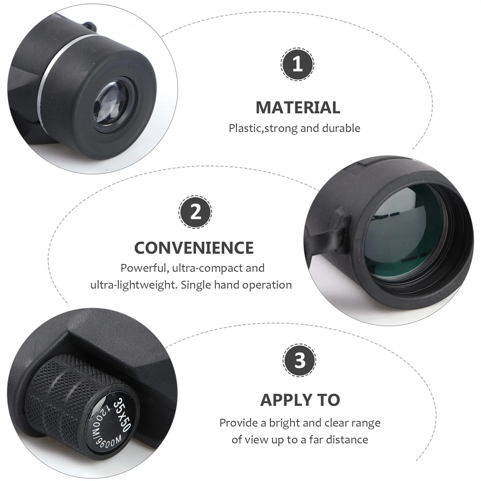

35x50 Monocular Superior Light Transmission for Telescope For Outdoor Outdoor Camping Hiking Bird Watching Travel