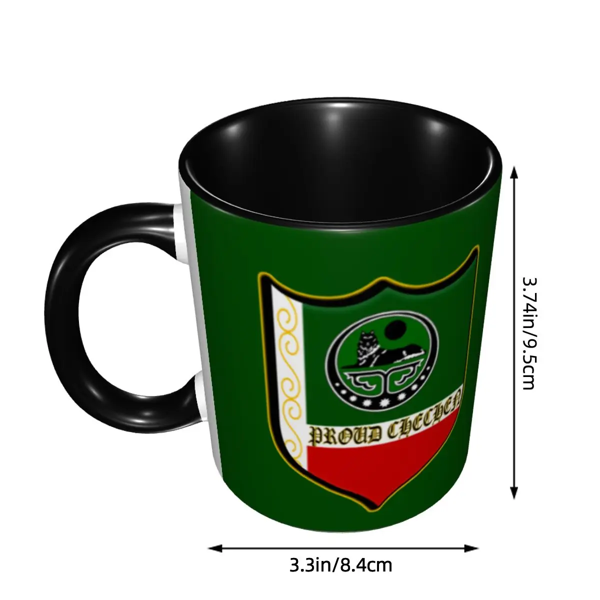 Chechnya Proud Shield Badge Accessories Coffee Mug Kawaii Chechen Tea Cups Gift 3