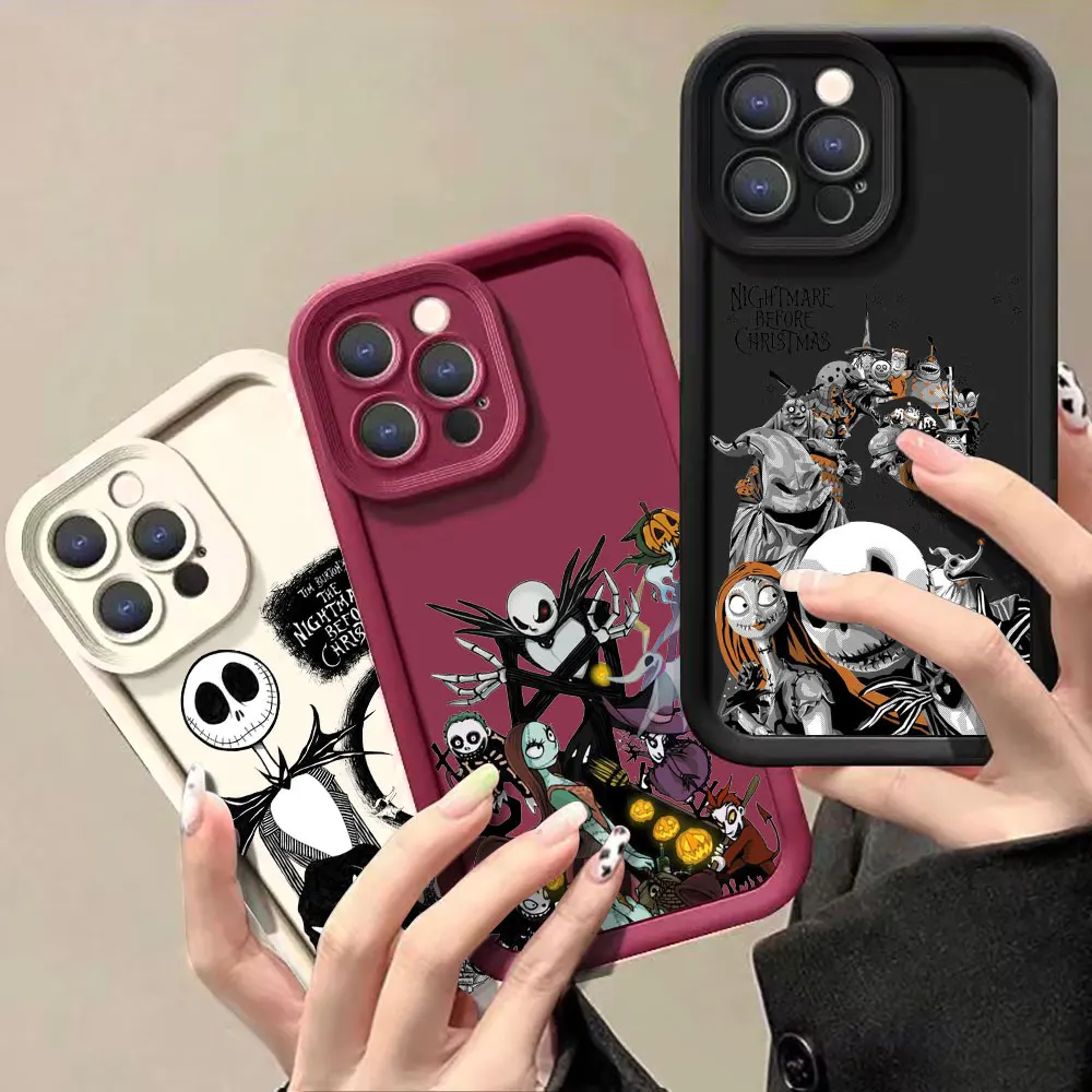 

Disney The Nightmare Before Christmas Phone Case For OPPO Reno 11 10 ProPlus 8 8T 7 7Z 6 6Z 5 4 3 Pro Case Liquid Silicone Cover