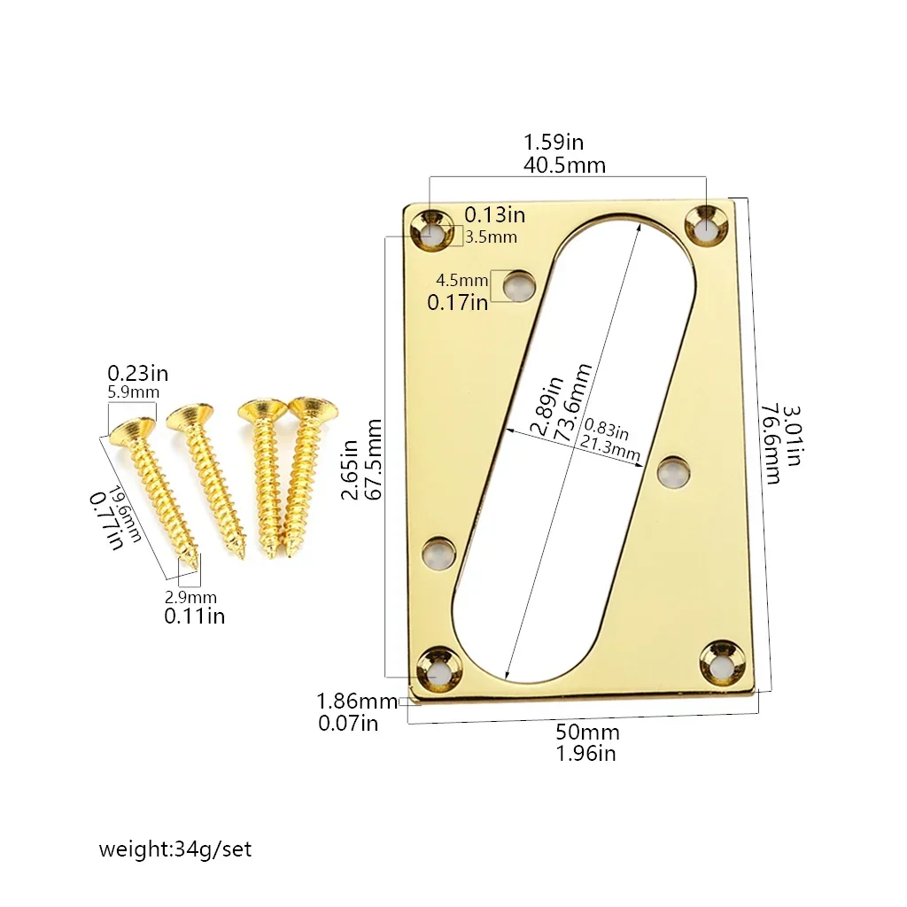 Anel de montagem de captador de guitarra e conjunto de ponte para Telecaster – Kit de conversão humbucker, peças de reposição para peças de guitarra elétrica