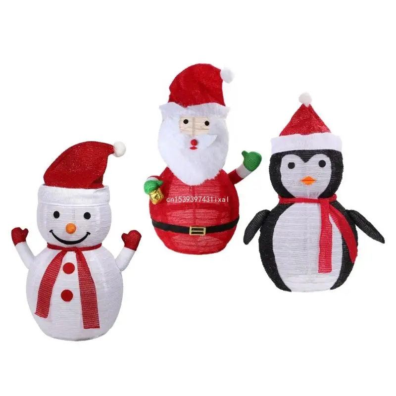 

Indoor Outdoors Garden Christmas Snowman Santa Penguin Lantern Ornament