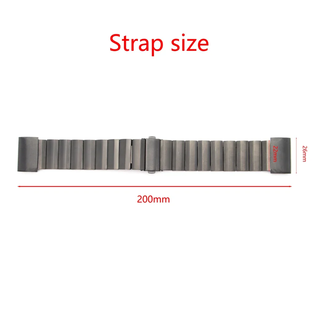 26mm Luxury Titanium Band For Garmin Watch Fenix 6X 6XPro 5X 5XPlus 7X Men Business Strap For Garmin Descent Mk1 Bracelet