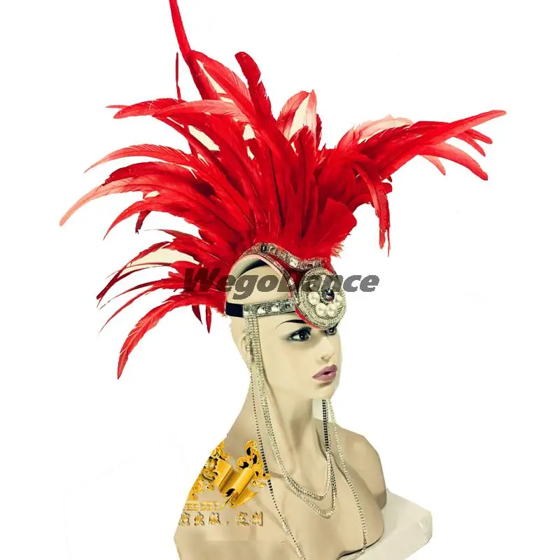 

New Sexy Feather Head Accessory Women Model Show