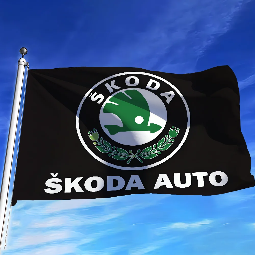 Fashion Racing S-SkodaS Logo flag For Living Room Home Dorm Decor Wall Outdoor Camping Party Banner Gifts