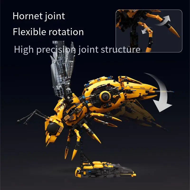 Dupla transformação mech blocos de construção transformando vespa robô modelo blocos de construção conjunto crianças brinquedos