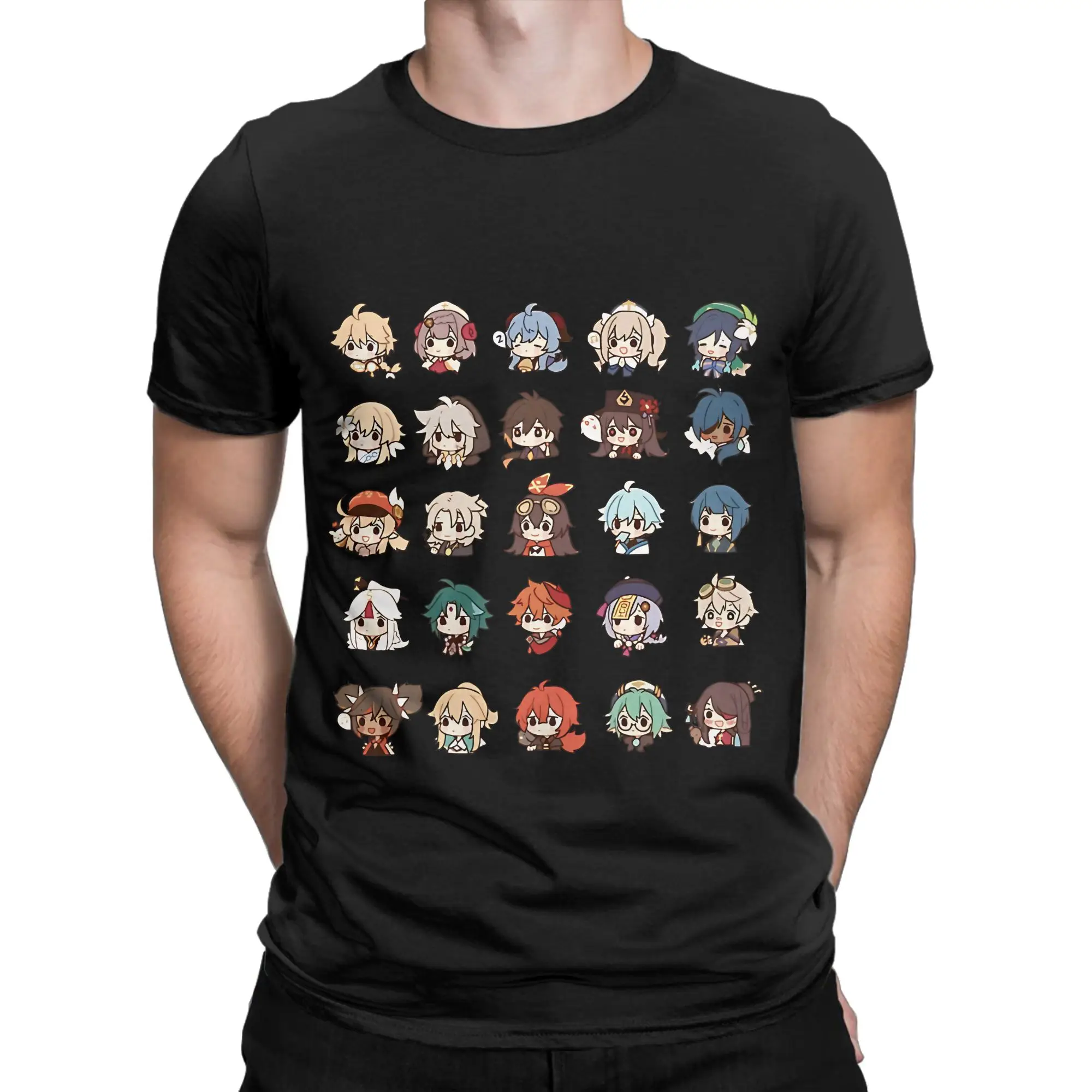 Genshin Impacts T-Shirt Summer  Cotton T Shirts For Male Fashion Casual Tshirt Short Sleeves Funny Tees